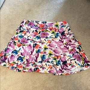 Vibrant Floral Skater Skirt - Multicolor
